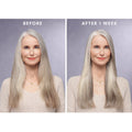 Before and after results of using Moroccanoil Moroccanoil Treatment Purple