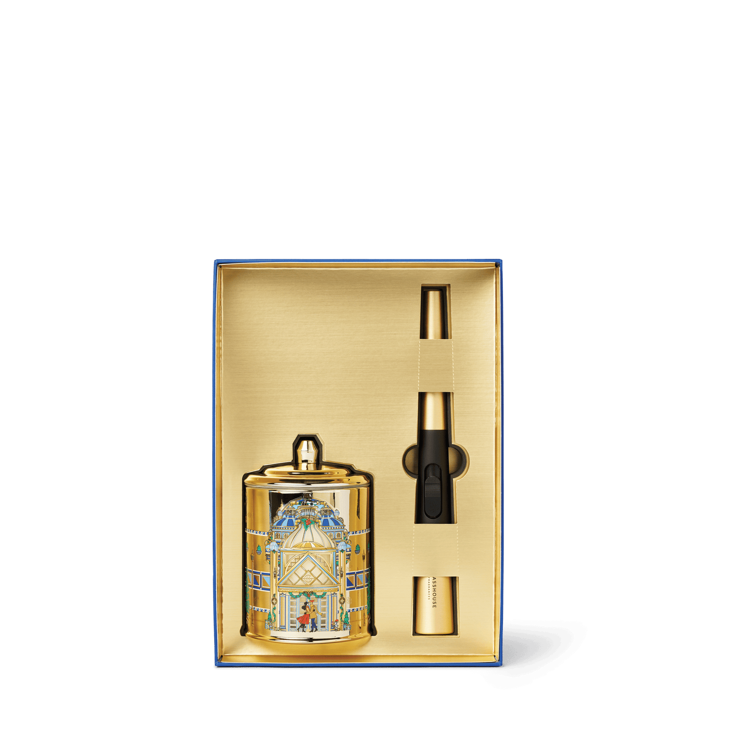 Image of the Glasshouse Midnight in Milan Candle & Lighter Gift Set (Limited Edition) box