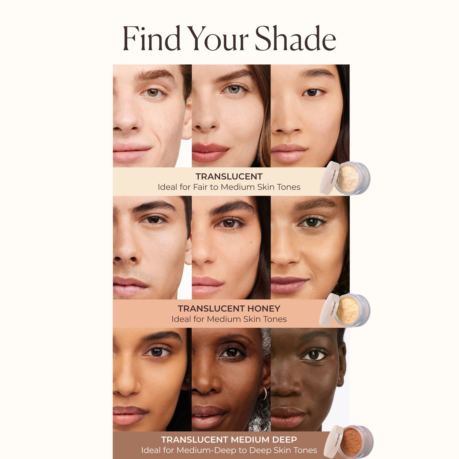 Laura Mercier Ultra-Blur Translucent Loose Setting Powder infographics image 3 . This product is in the color brown, for deep warm neutral complexions