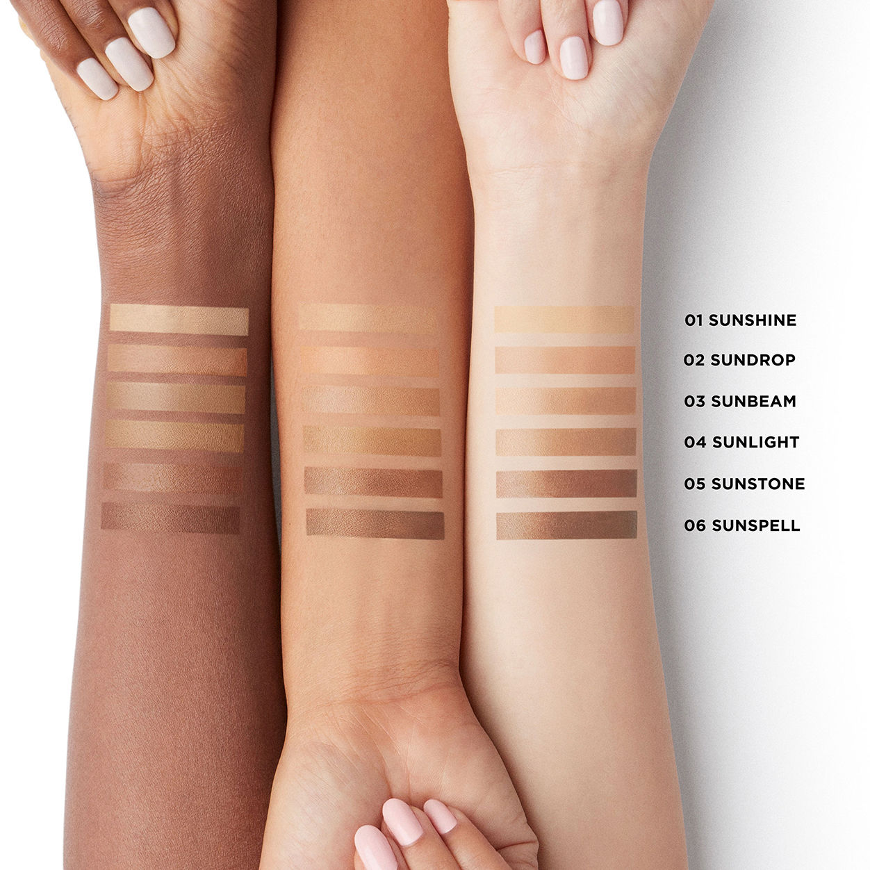 An arm swatch of Laura Mercier Tinted Moisturizer Bronzer
