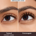 Before and after results of using Laura Mercier Caviar Extravagant Volumizing & Lengthening Waterproof Mascara