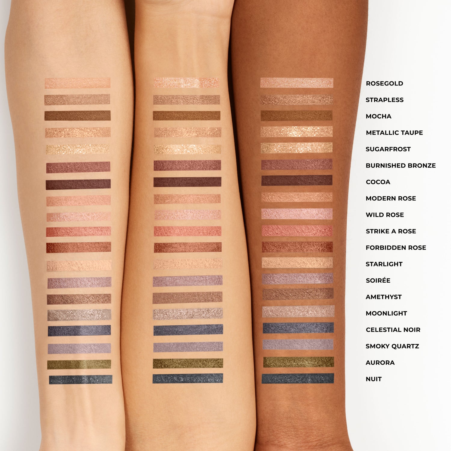 An arm swatch of Laura Mercier Caviar Stick Eyeshadow