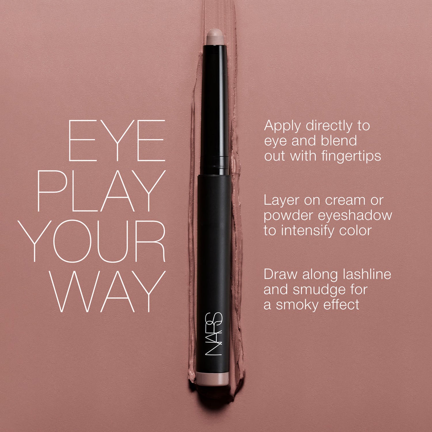 Nars Total Seduction Eyeshadow Stick infographics image 3 . This product is in the color black