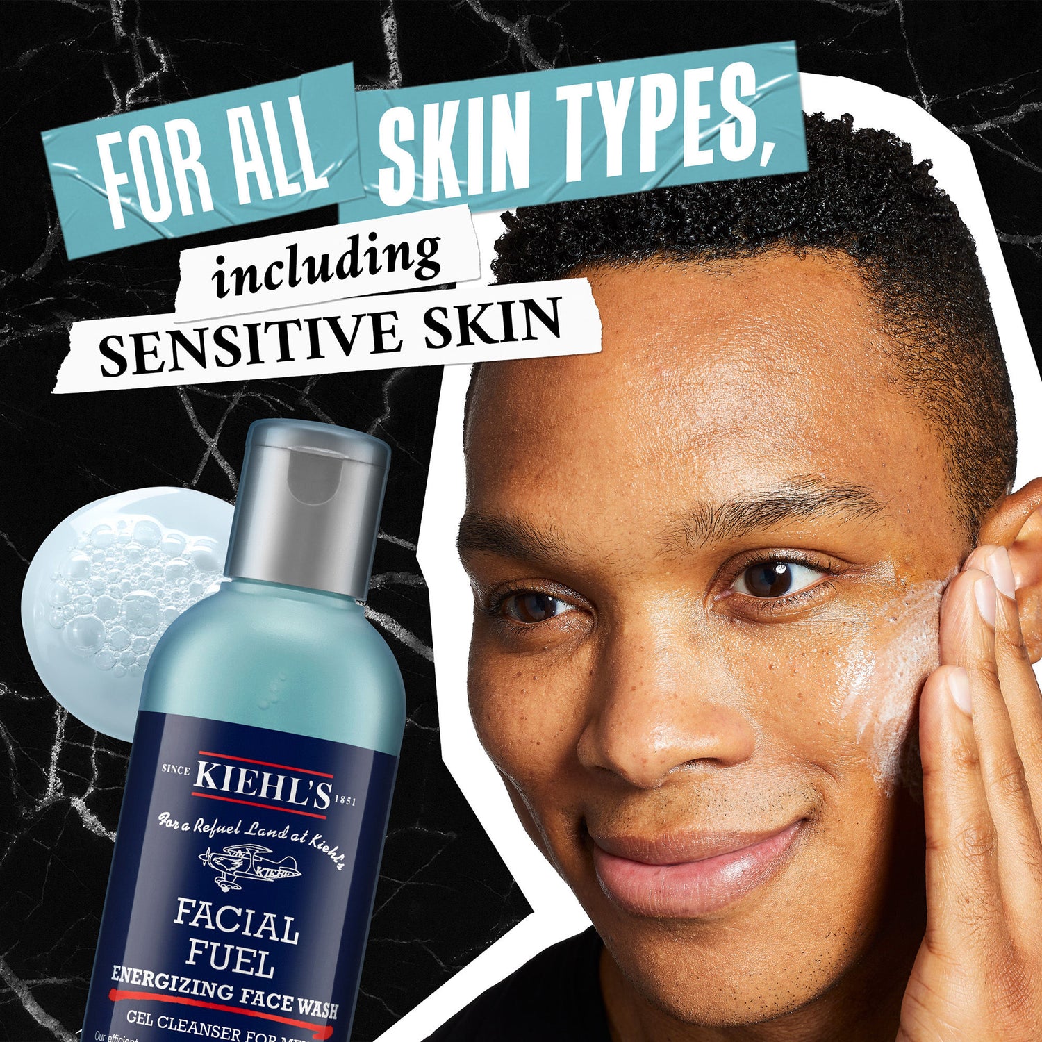 Model image of Kiehl's Since 1851 Facial Fuel Energizing Face Wash