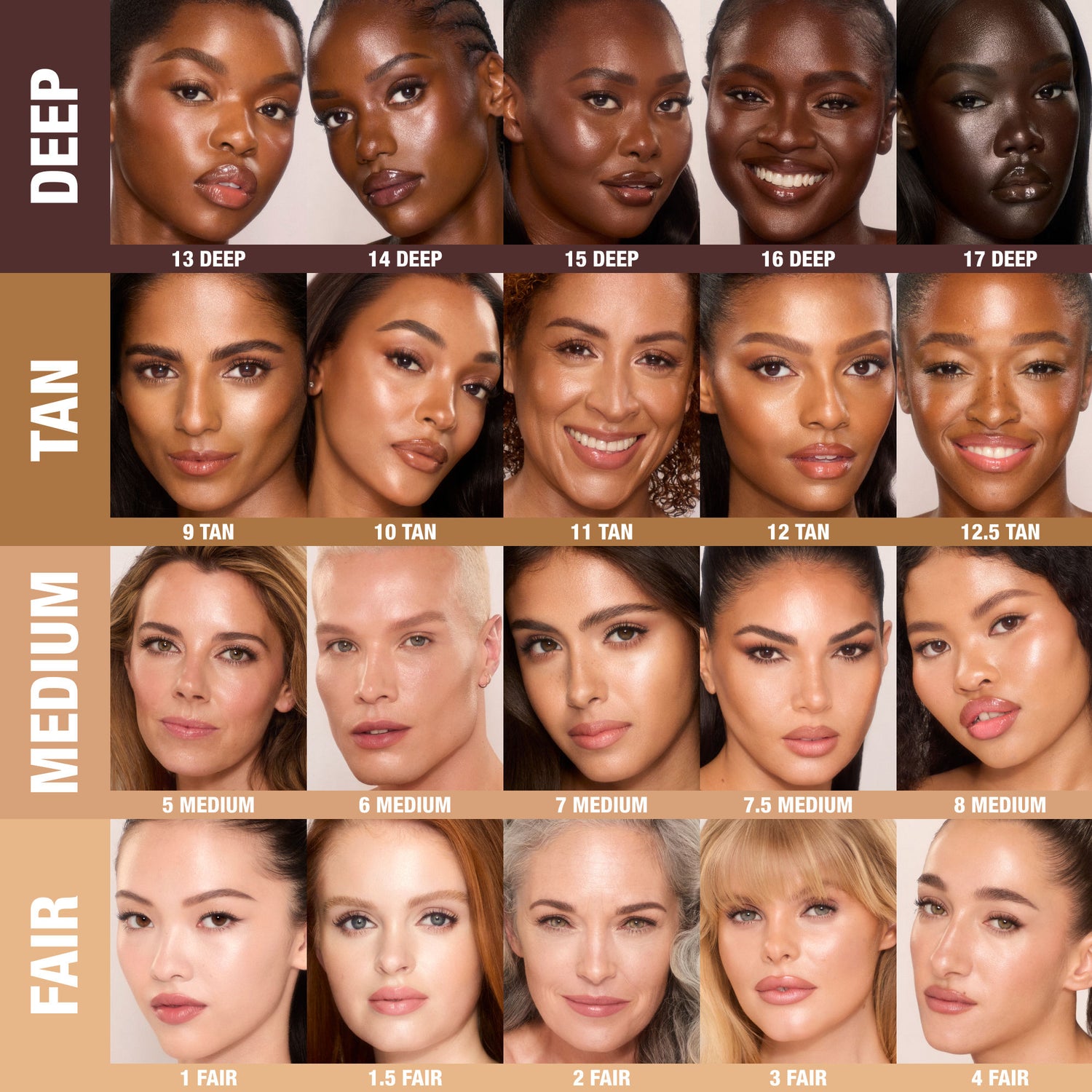 Model image of Charlotte Tilbury Unreal Skin Sheer Glow Tint Hydrating Foundation Stick