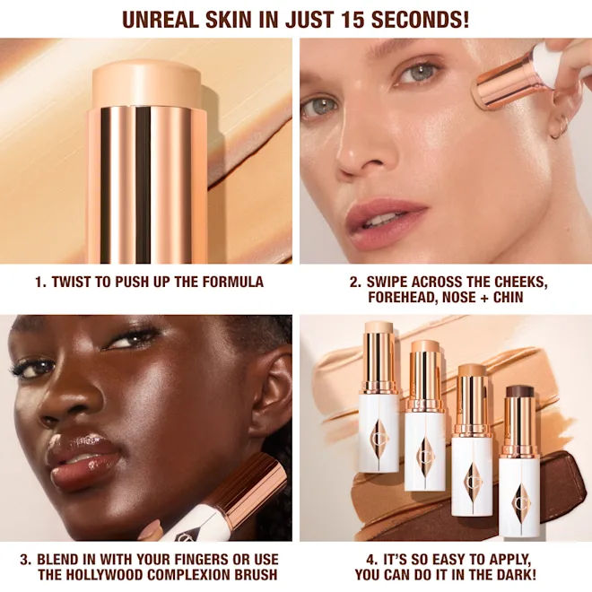 Information related to Charlotte Tilbury Unreal Skin Sheer Glow Tint Hydrating Foundation Stick