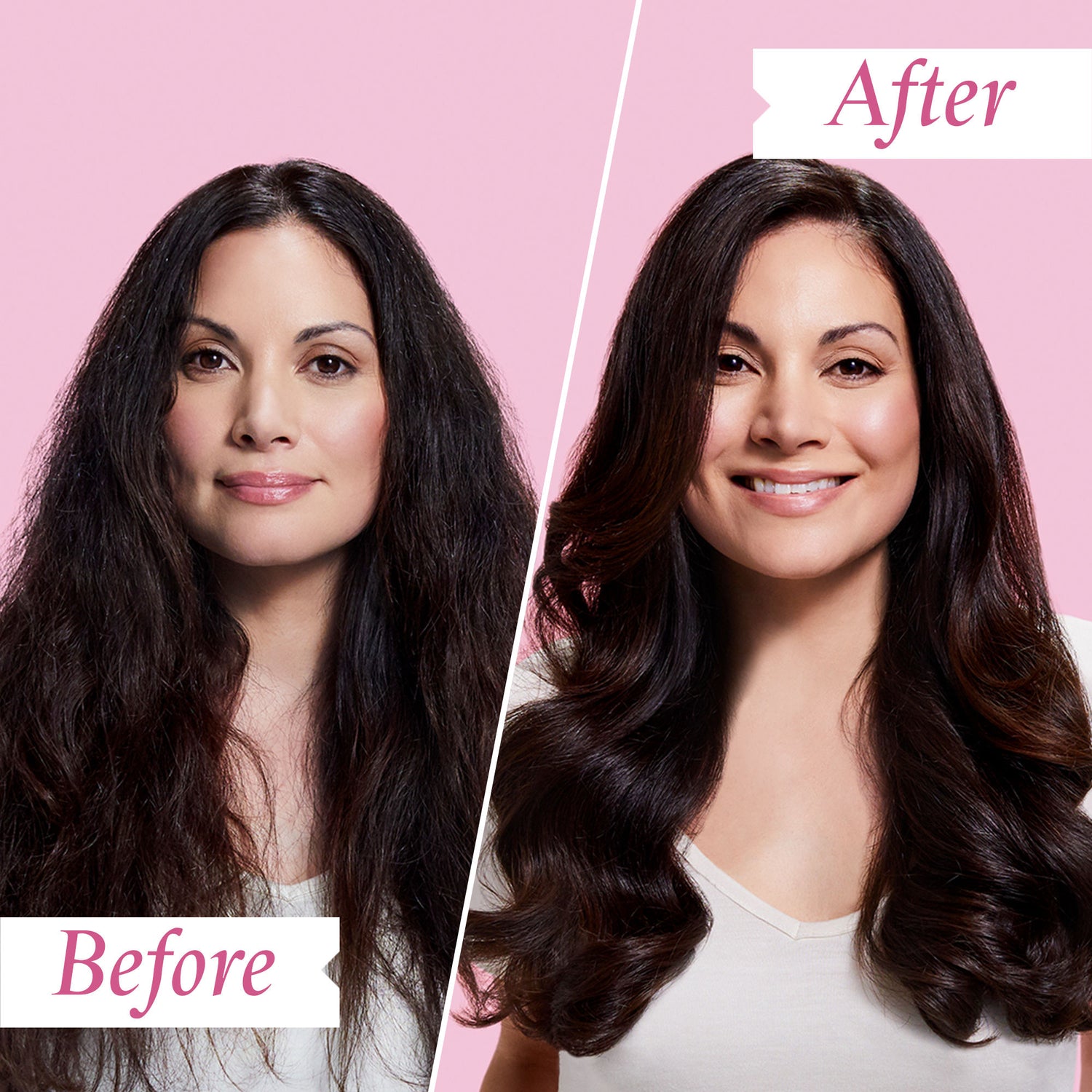 Before and after results of using Philip Kingsley Elasticizer Deep-Conditioning Treatment