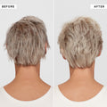 Before and after results of using Philip Kingsley Pure Blonde/Silver Brightening Daily Conditioner