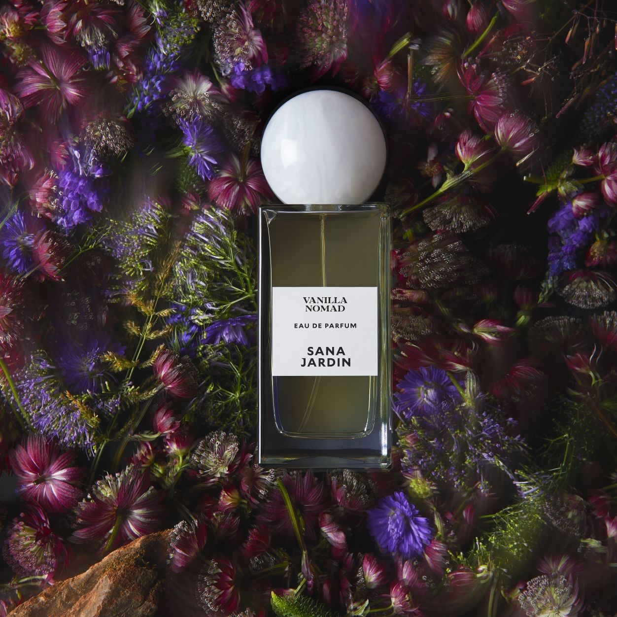 Sana Jardin Vanilla Nomad No.10 eau de parfum bottle, sustainable vegan fragrance