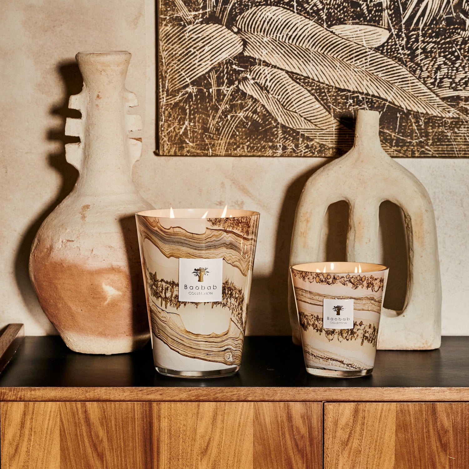 Lifestyle image of Baobab Collection Sand Siloli Candle