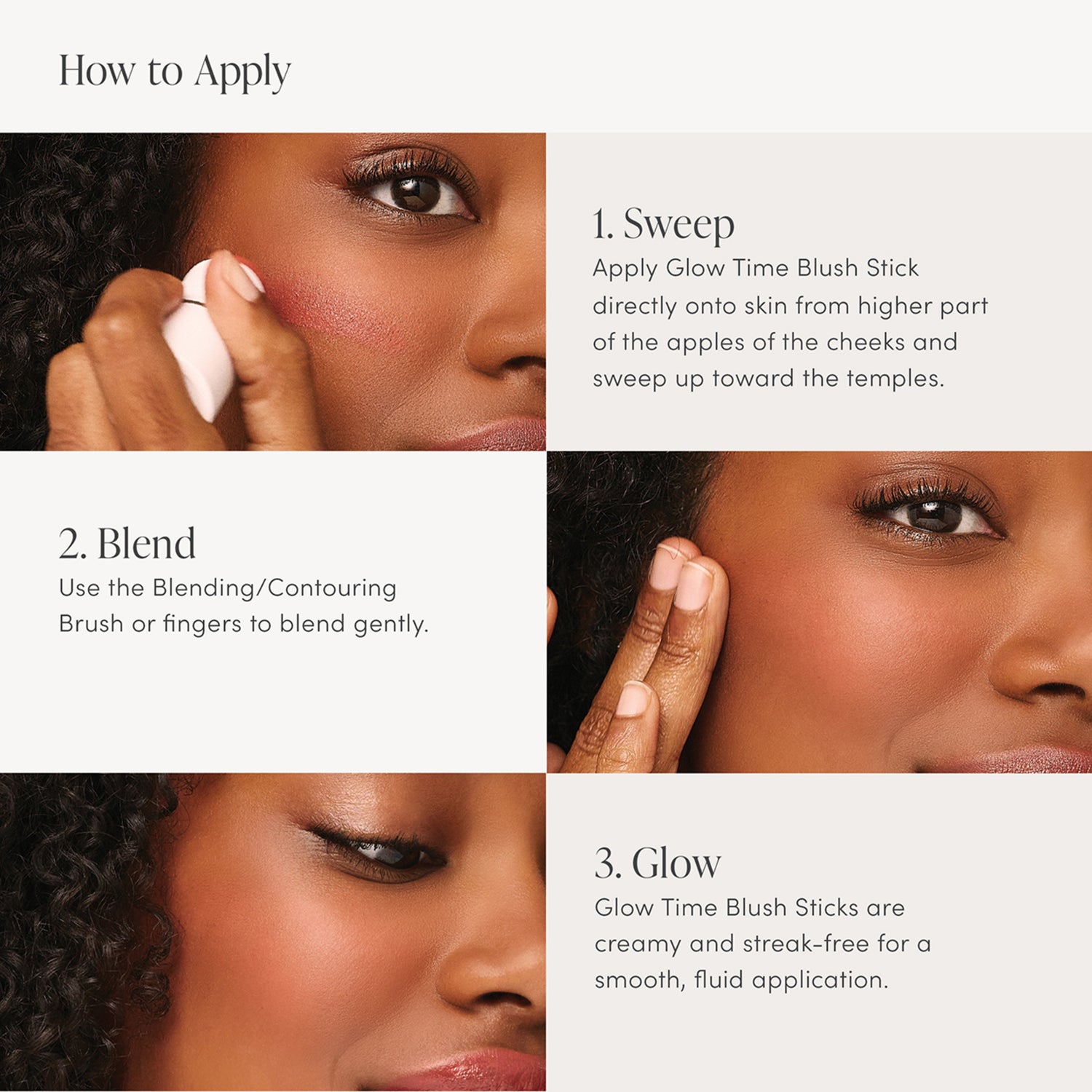 Jane Iredale Glow Time Blush Stick infographics image 2 . This product is in the color pink