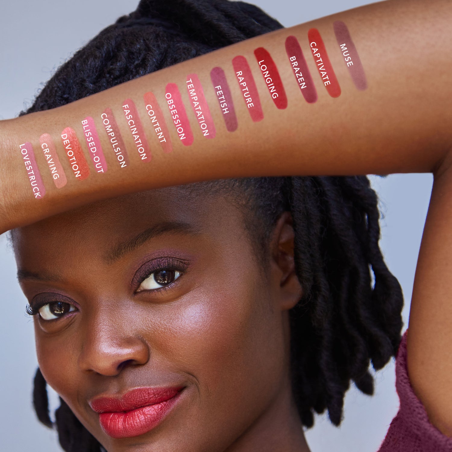 Group swatch image of Jane Iredale Beyond Matte Lip Stain