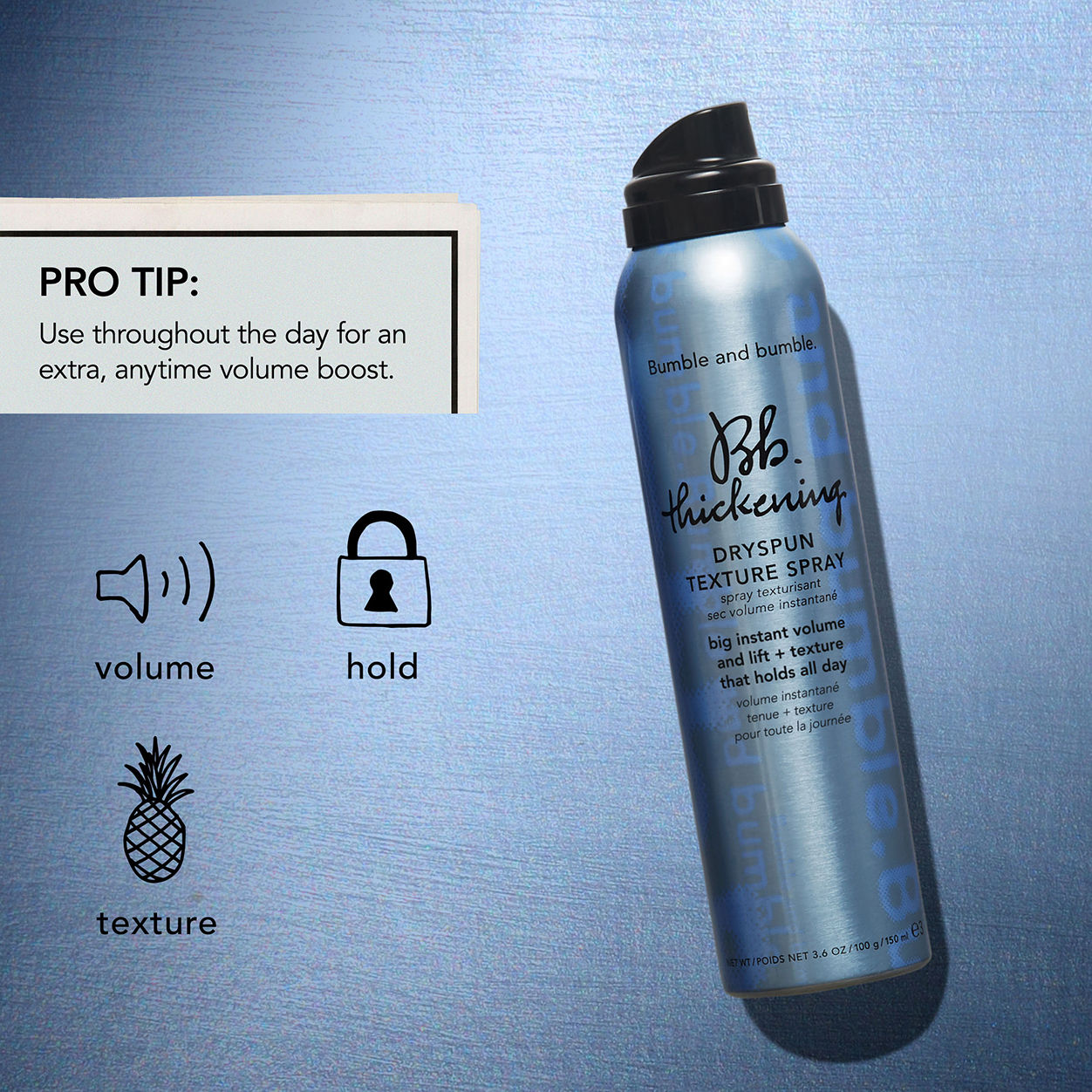 Information related to Bumble and Bumble Thickening Dryspun Texture Spray