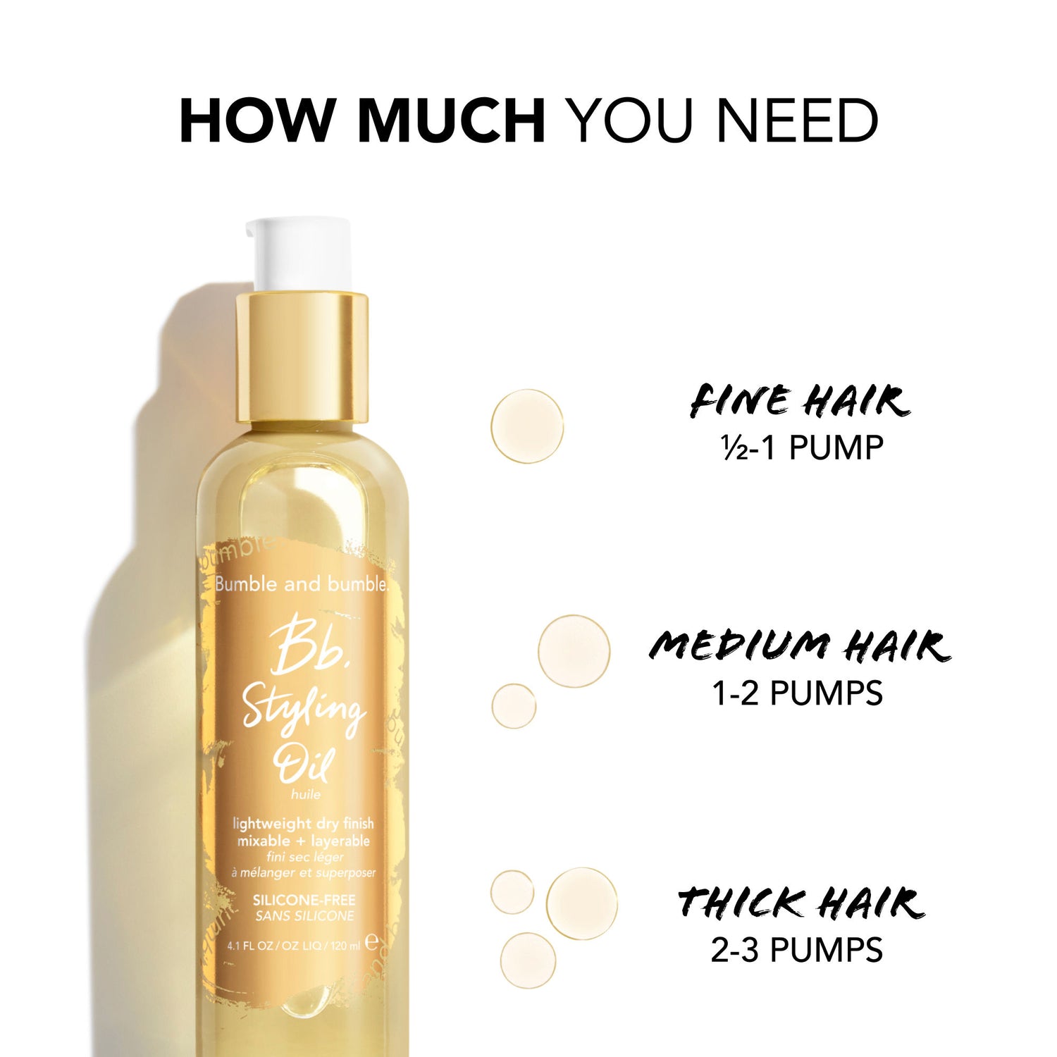 Swatch image of Bumble and Bumble Styling Oil for Split End Prevention + Anti-Frizz variant: 4 fl oz