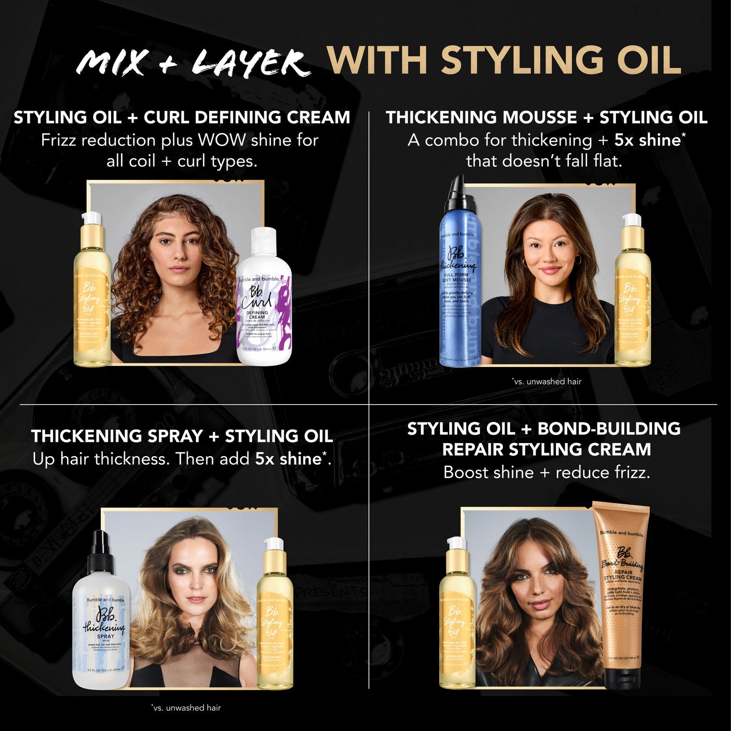 Image of product in the same collection as Bumble and Bumble Styling Oil for Split End Prevention + Anti-Frizz