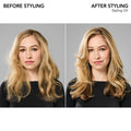 Before and after results of using Bumble and Bumble Styling Oil for Split End Prevention + Anti-Frizz variant: 4 fl oz
