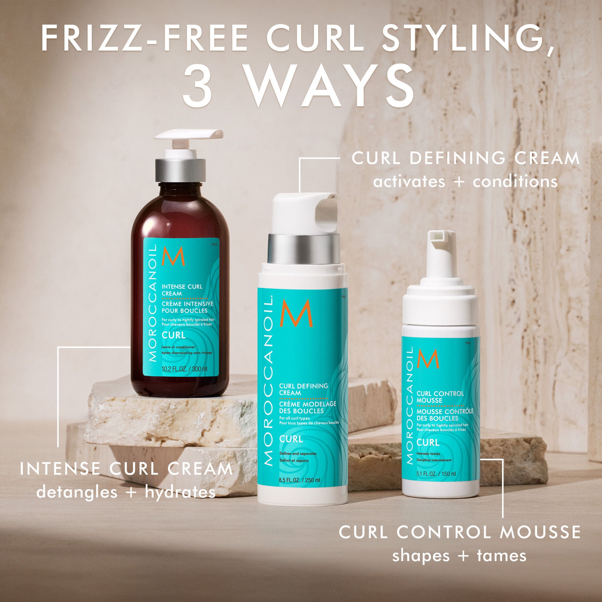 MoroccanOil Curl Defining Cream 8.5 oz / 250ml - Pack of outlet 3