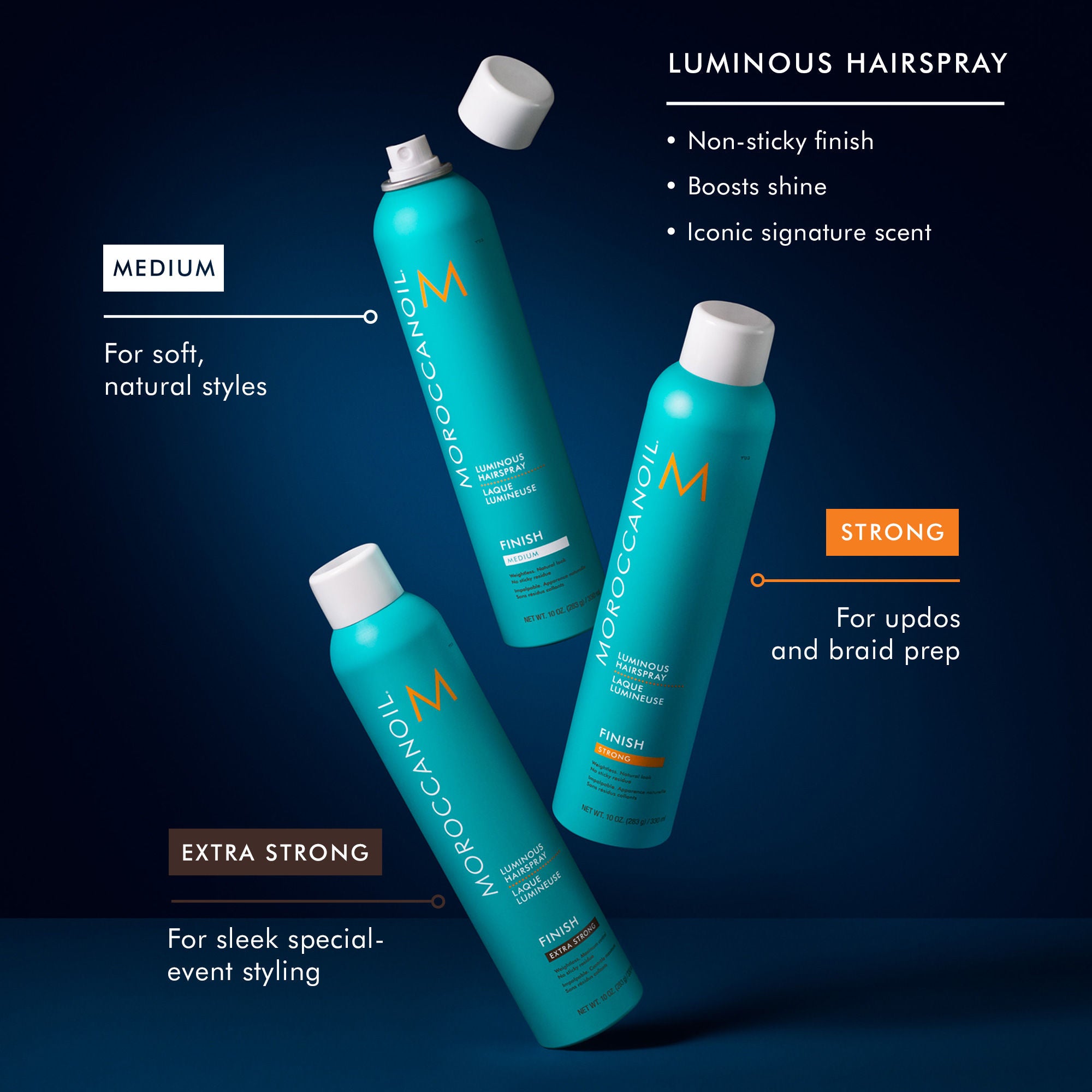 Moroccanoil Luminous Hairspray Extra Strong – Moroccanoil