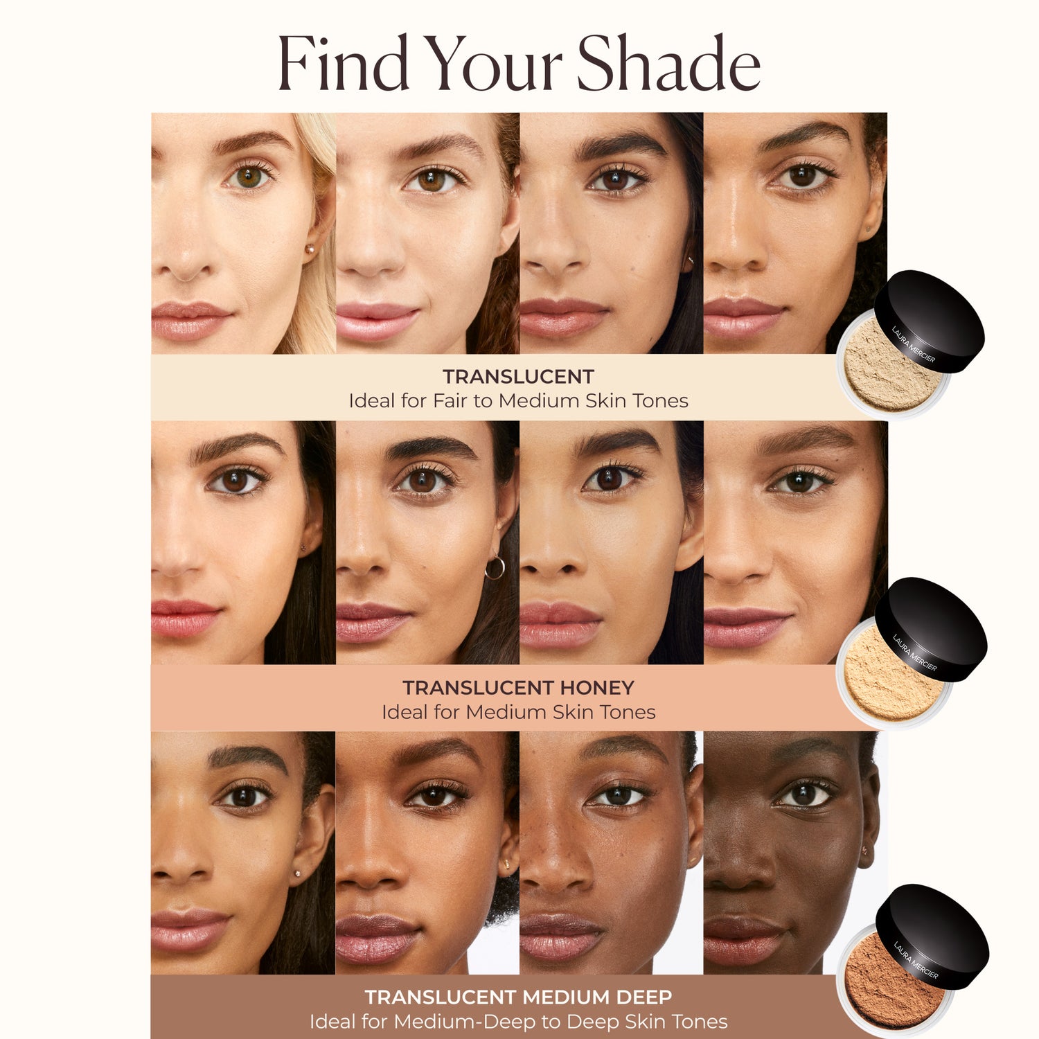 Laura Mercier Translucent Loose Setting Powder infographics image 4 . This product is in the color nude, for medium complexions