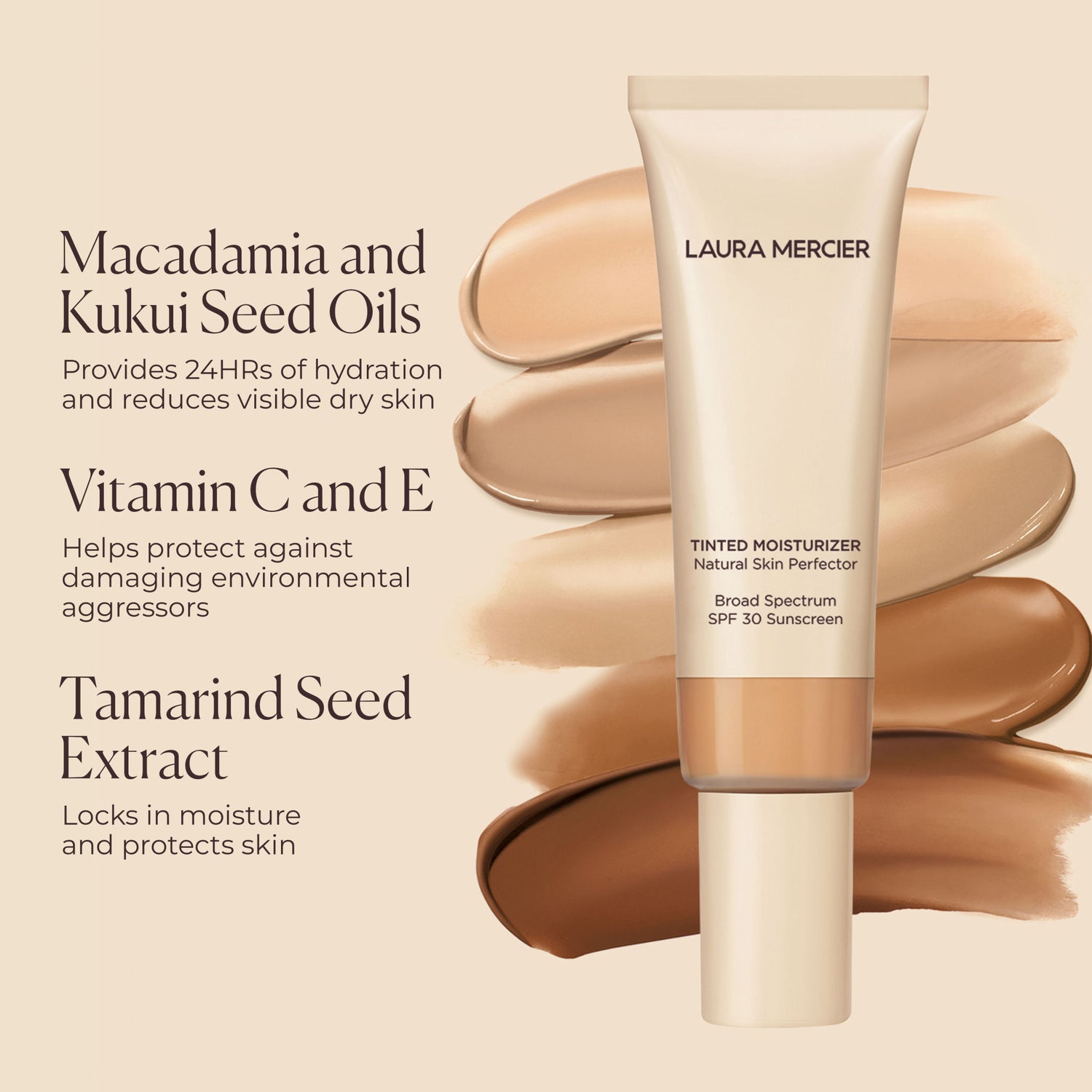 Laura Mercier Tinted Moisturizer Natural Skin Perfector SPF 30 infographics image 3 . This product is for medium complexions