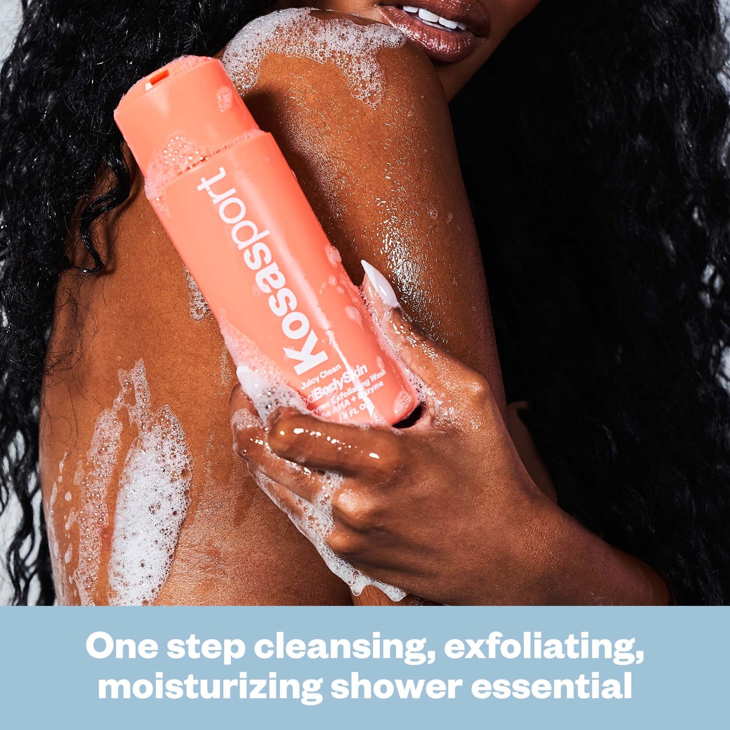 Kosas Good Body Skin AHA and Enzyme Exfoliating Body Wash infographics image 2 .