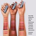 An arm swatch of Kosas Weightless Lip Color Nourishing Satin Lipstick