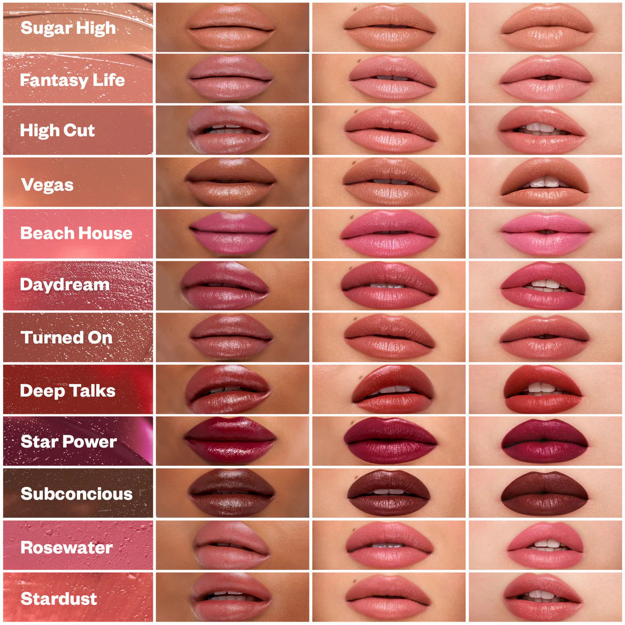 Model image of Kosas Weightless Lip Color Nourishing Satin Lipstick