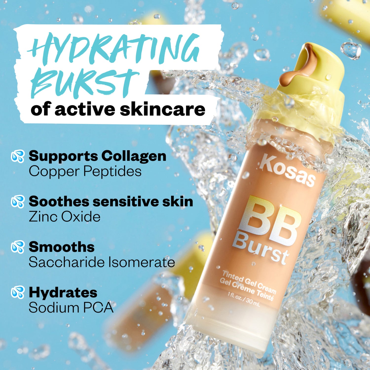 Kosas BB Burst Tinted Moisturizer Gel Cream infographics image 3 . This product is for medium neutral complexions