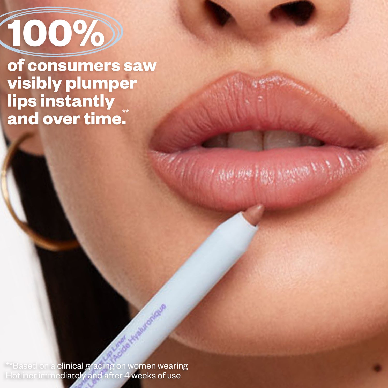 Kosas Hotliner Hyaluronic Acid Contouring Lip Liner infographics image 2 . This product is in the color nude