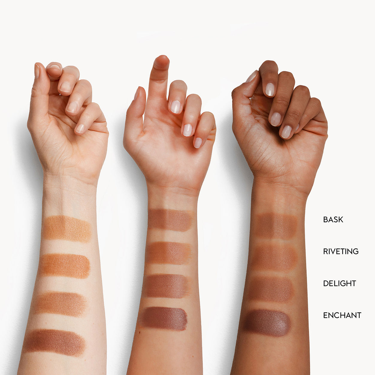 An arm swatch of Kjaer Weis Matte Cream Bronzer Refill