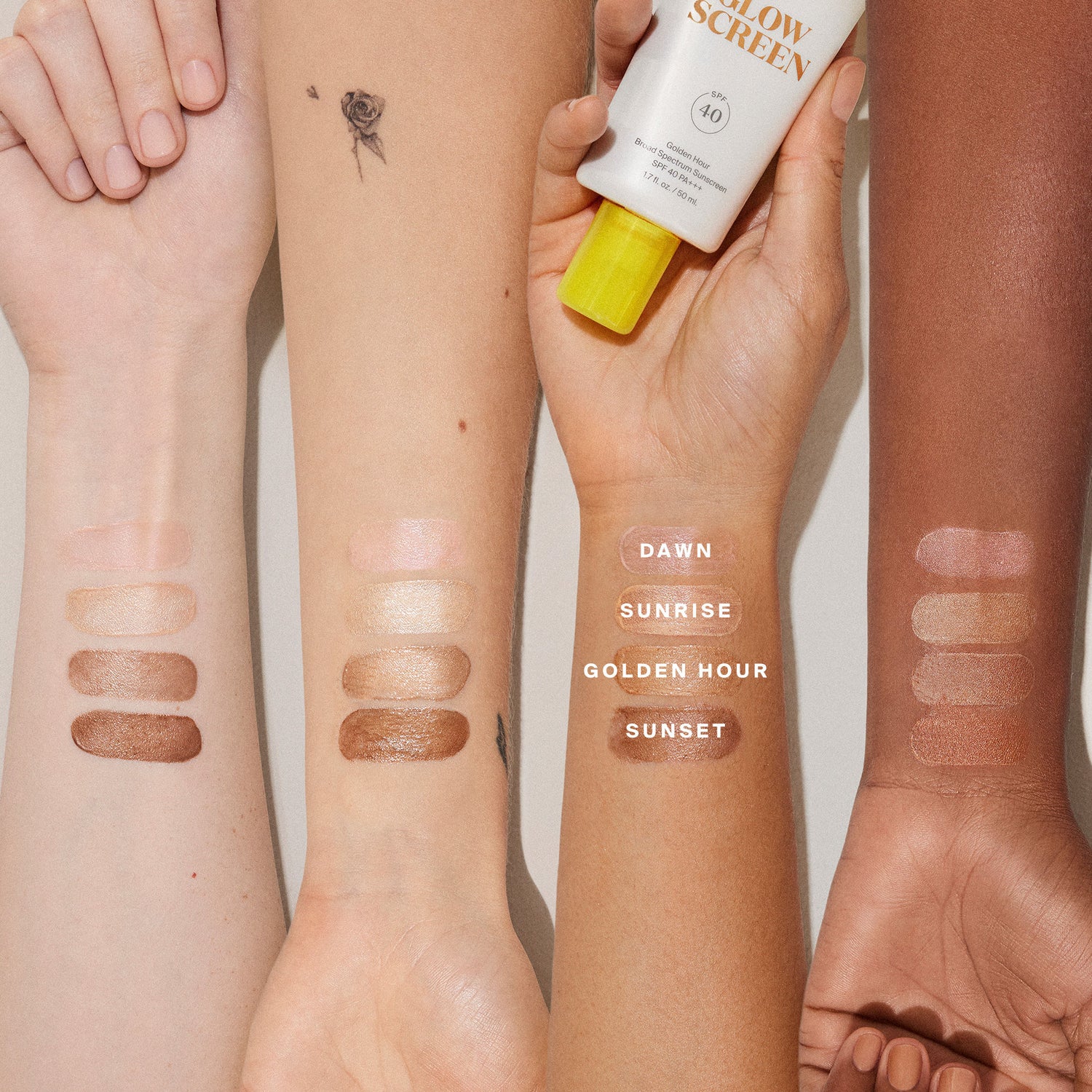 Group swatch image of Supergoop! Glowscreen SPF 40