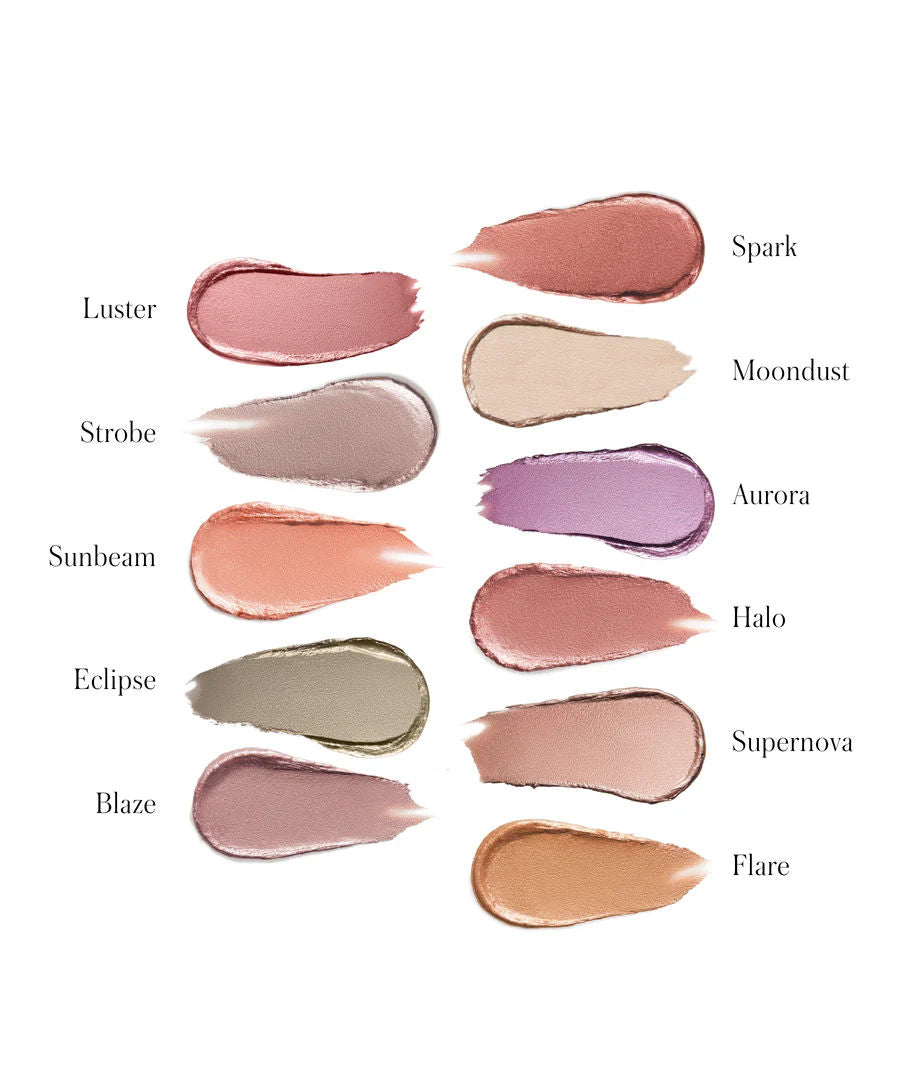 Group swatch image of RMS Beauty Eyelights Cream Eyeshadow