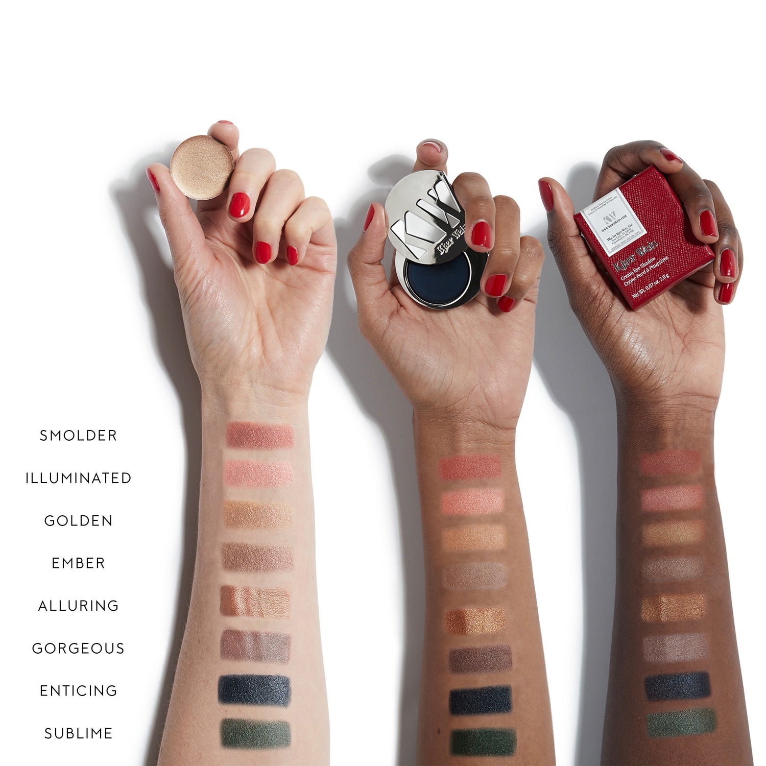 Group swatch image of Kjaer Weis Cream Eye Shadow Refill