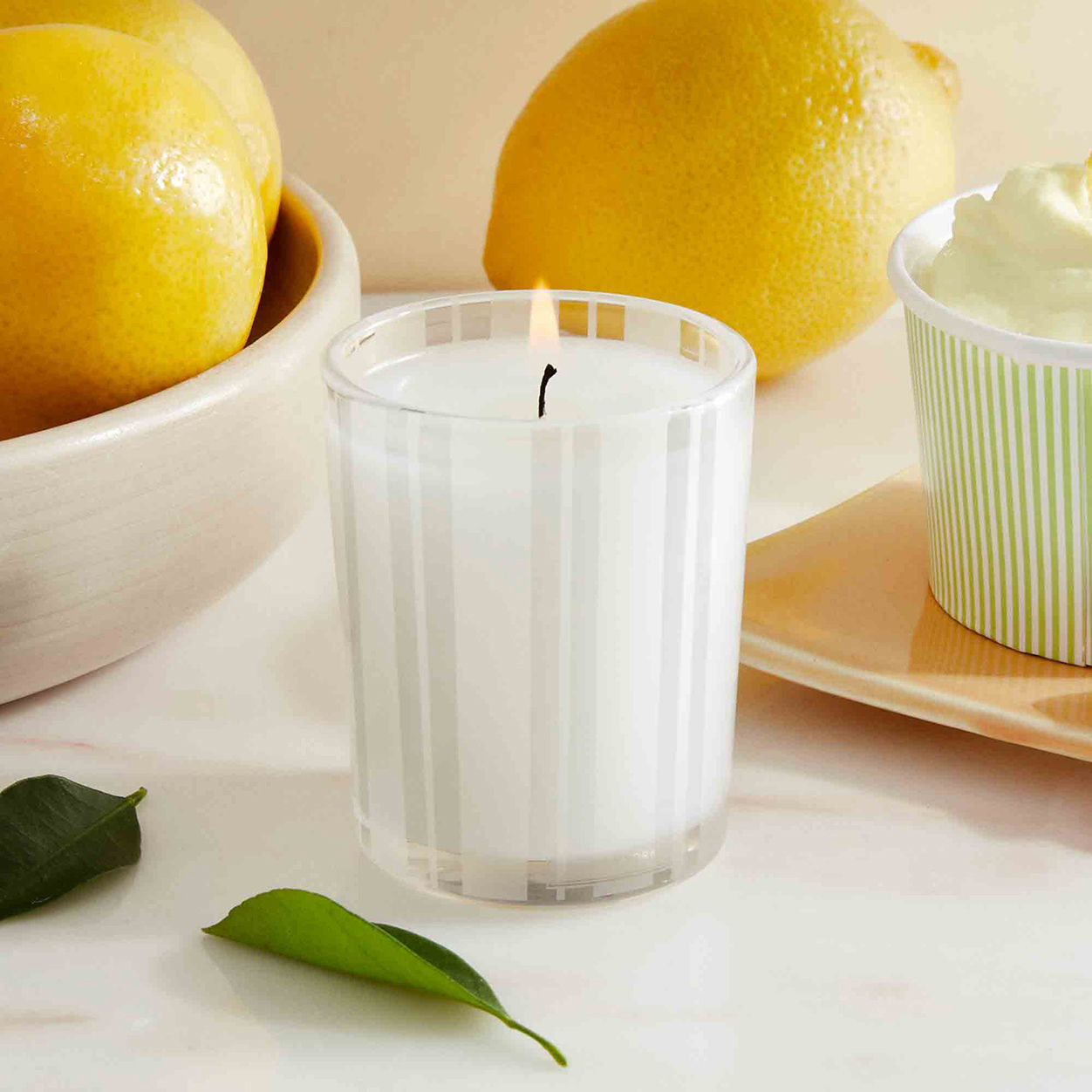 Lifestyle image of Nest Amalfi Lemon and Mint Candle