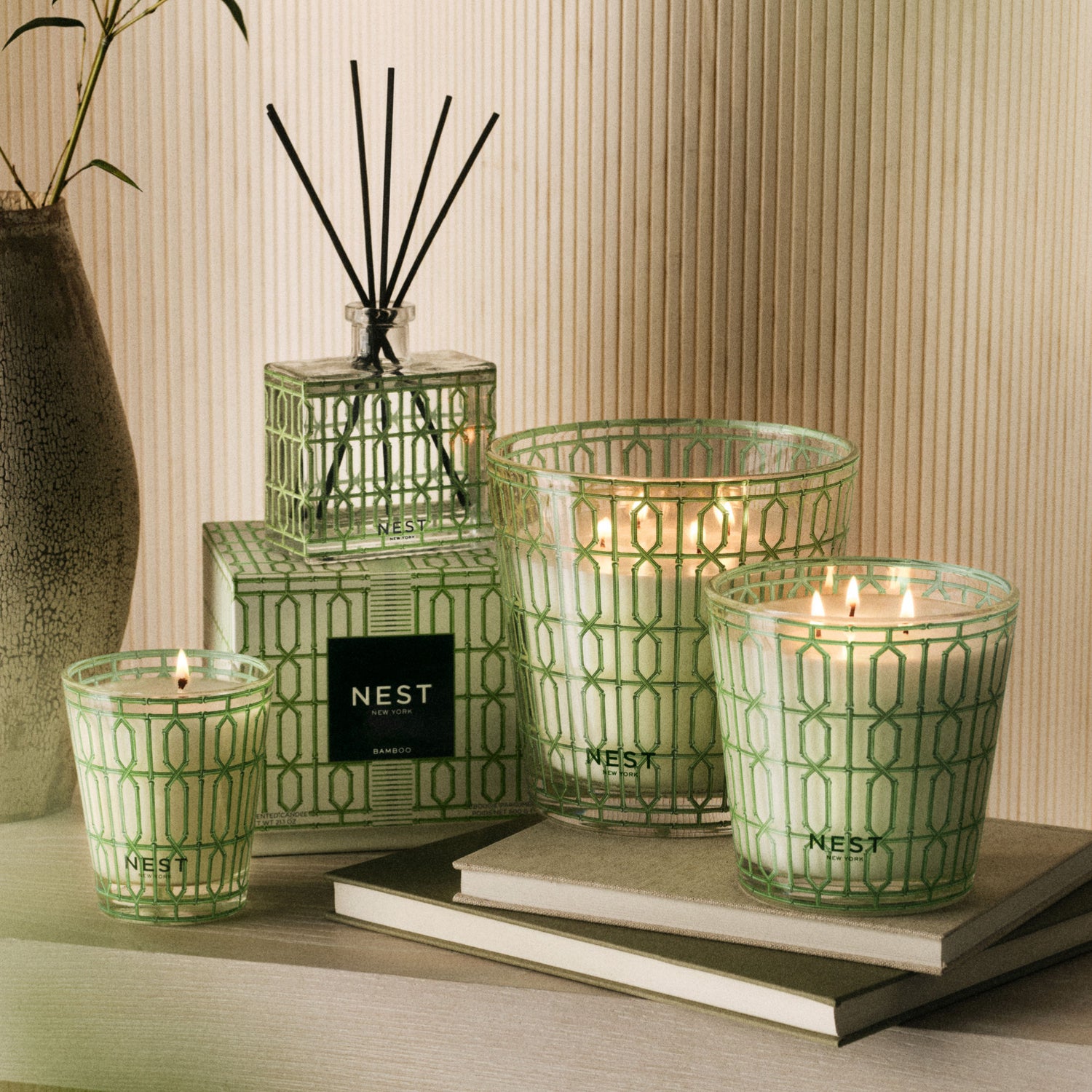 Lifestyle image of Nest Bamboo Decorative Candle