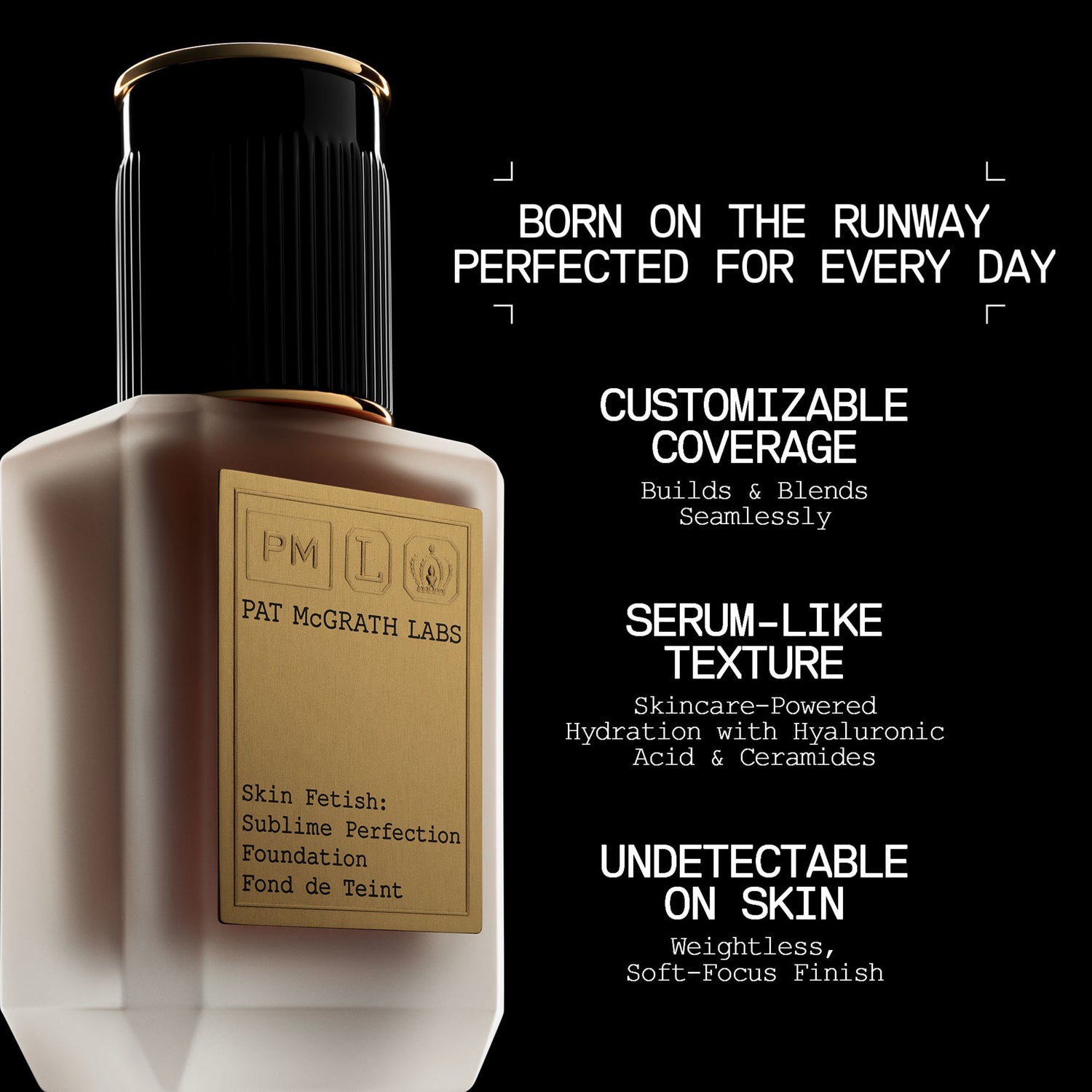 Pat McGrath Labs Skin Fetish Sublime Perfection Foundation infographics image . This product is for deep complexions