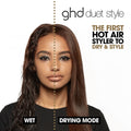 Before and after results of using GHD Duet Style 2-in-1 Hot Air Styler