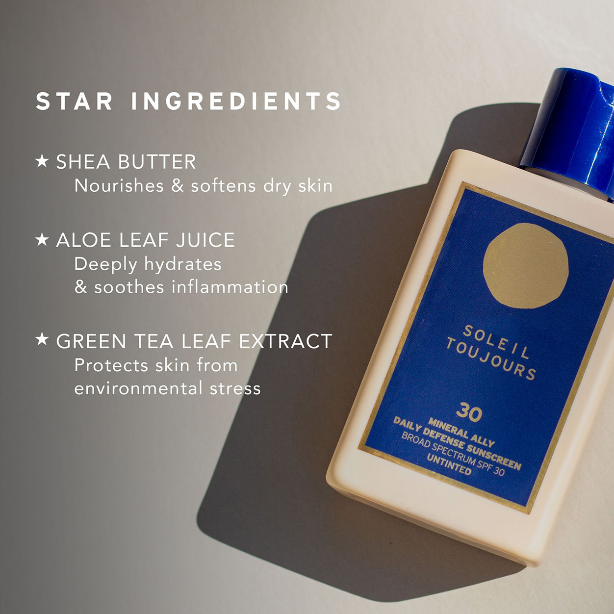 Information related to Soleil Toujours Mineral Ally Daily Defense SPF 30