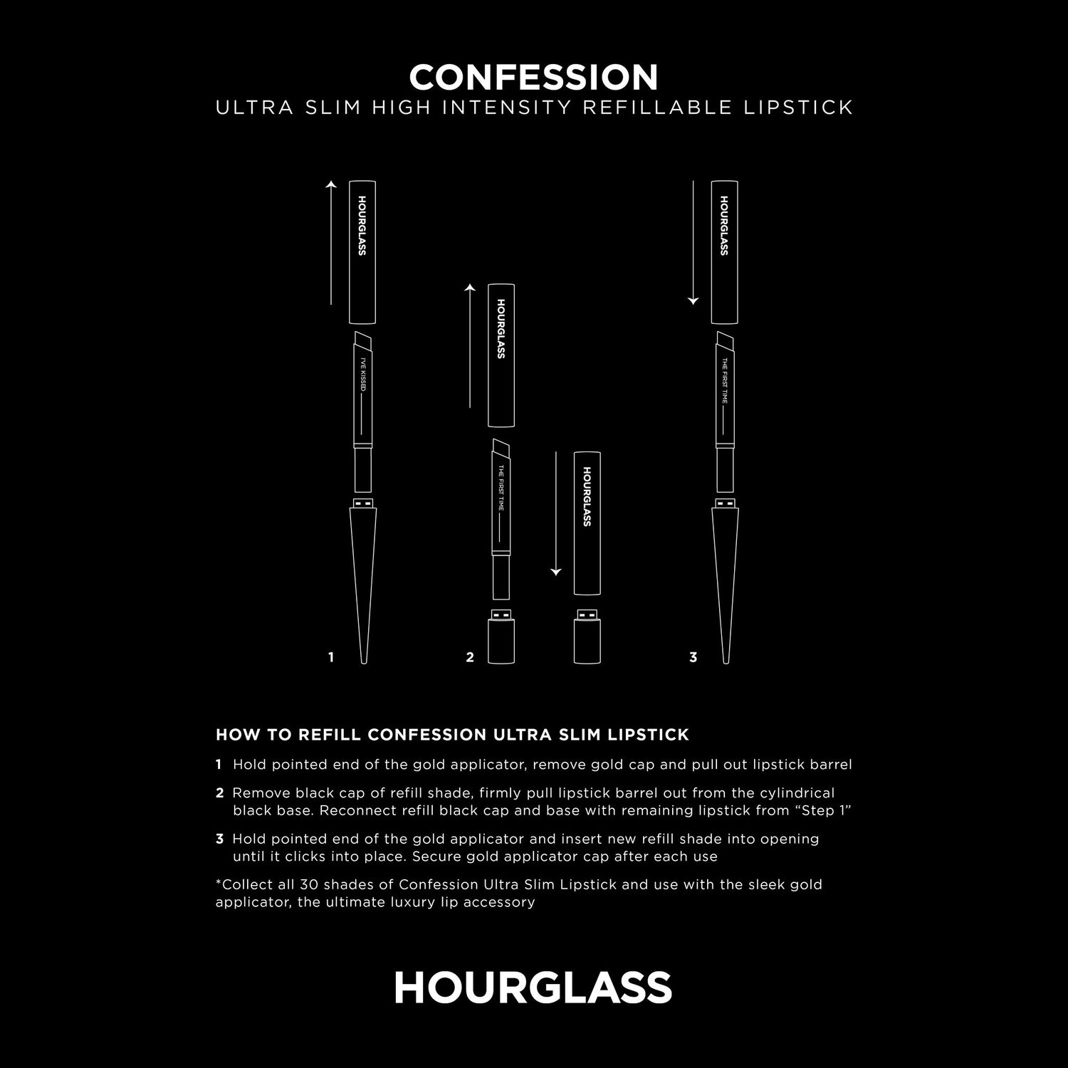 Hourglass Confession Ultra Slim High Intensity Lipstick Refill infographics image . This product is in the color red