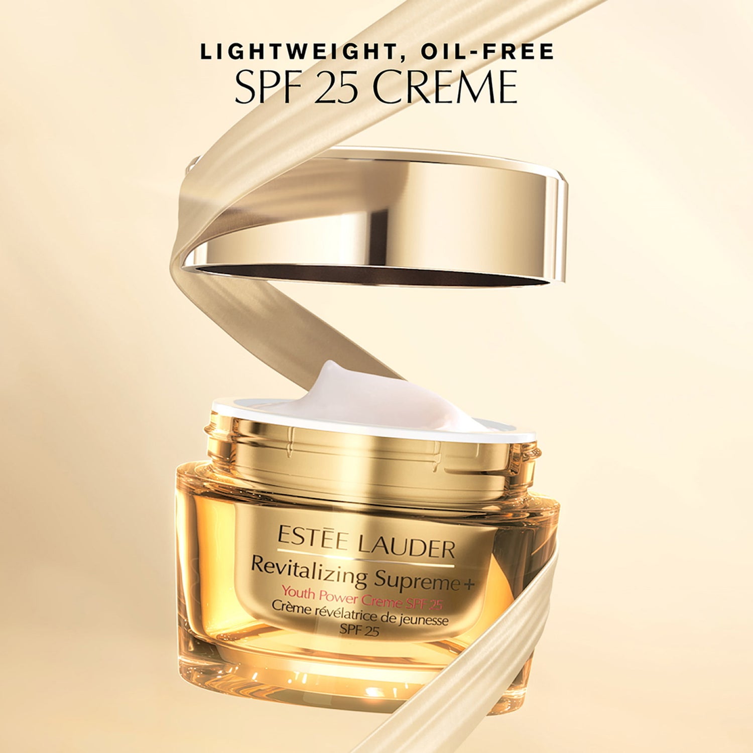 Estée Lauder Revitalizing Supreme and Youth Power Creme Moisturizer SPF 25  infographics image .