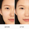 Laura Mercier Tinted Moisturizer Natural Skin Perfector SPF 30 Color/Shade variant: 0W1 PEARL before and after image . This product is for light complexions