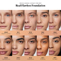 Laura Mercier Real Flawless Weightless Perfecting Foundation Color/Shade variant: 3N1 Buff shade comparison image . This product is for light and medium neutral complexions