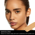 Nars Soft Matte Complete Foundation Color/Shade variant: Barcelona model image . This product is for medium warm complexions