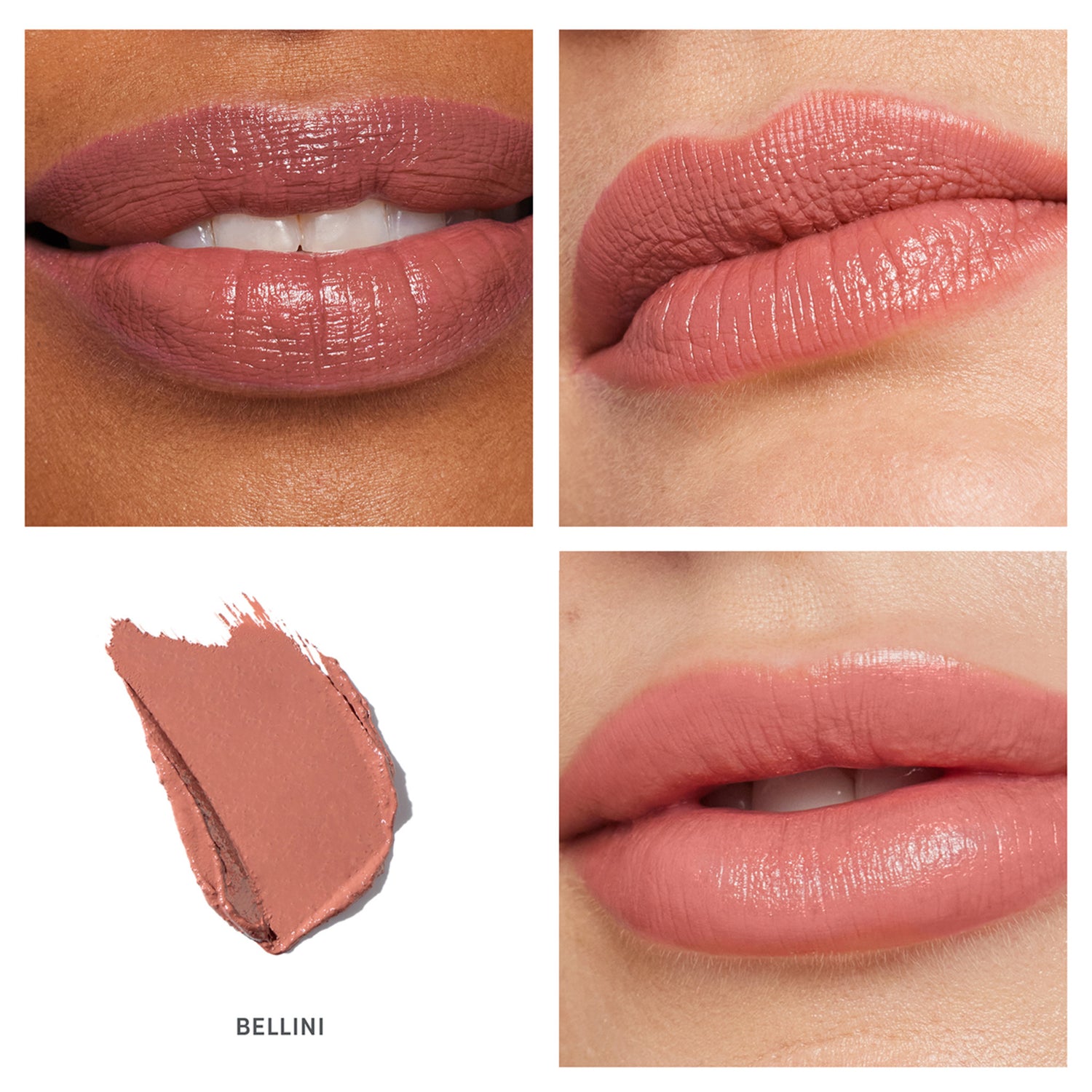 Jane Iredale ColorLuxe Hydrating Cream Lipstick Color/Shade variant: Bellini shade comparison image . This product is in the color pink