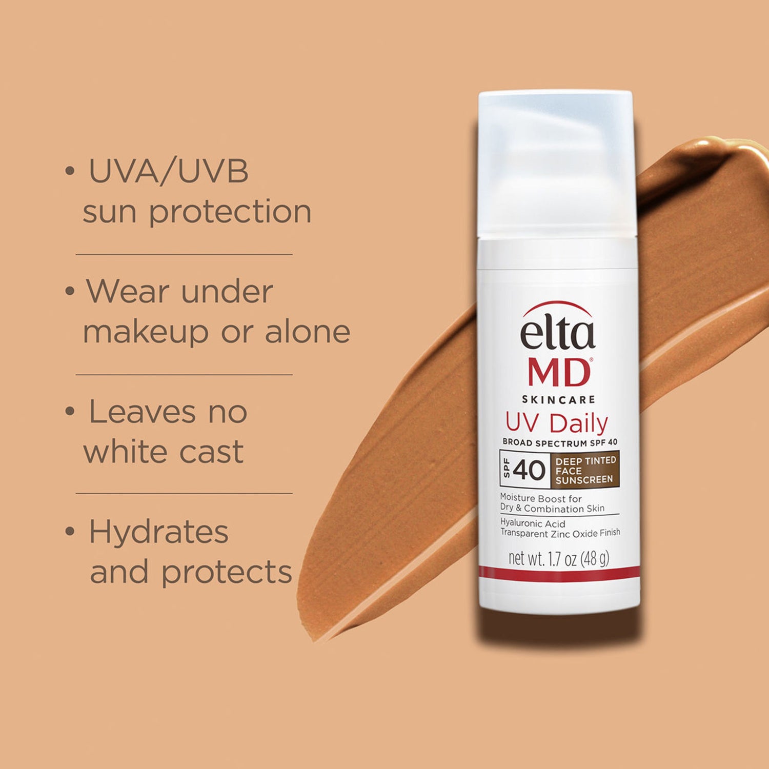 EltaMD UV Daily Tinted Broad-Spectrum Facial Sunscreen SPF 40 Color/Shade variant: Deep model image 2 .