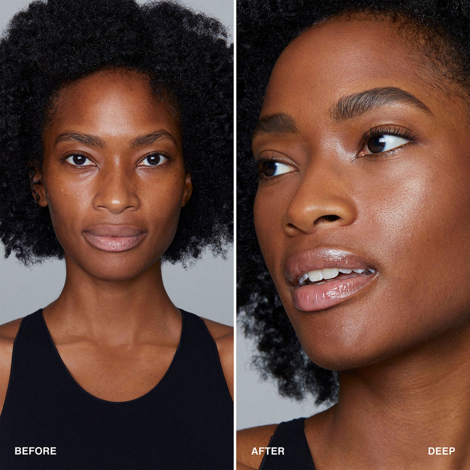 Bobbi Brown Nude Finish Tinted Moisturizer SPF 15 Color/Shade variant: Deep Tint before and after image . This product is for deep cool red complexions