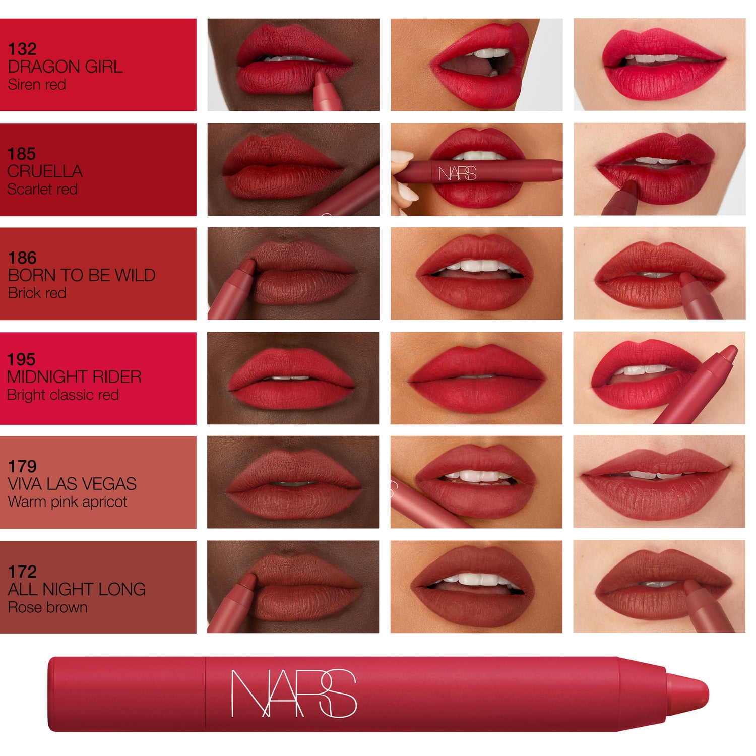 Nars Powermatte High-Intensity Long-Lasting Lip Pencil Color/Shade variant: Dolce Vita shade comparison image 2 .