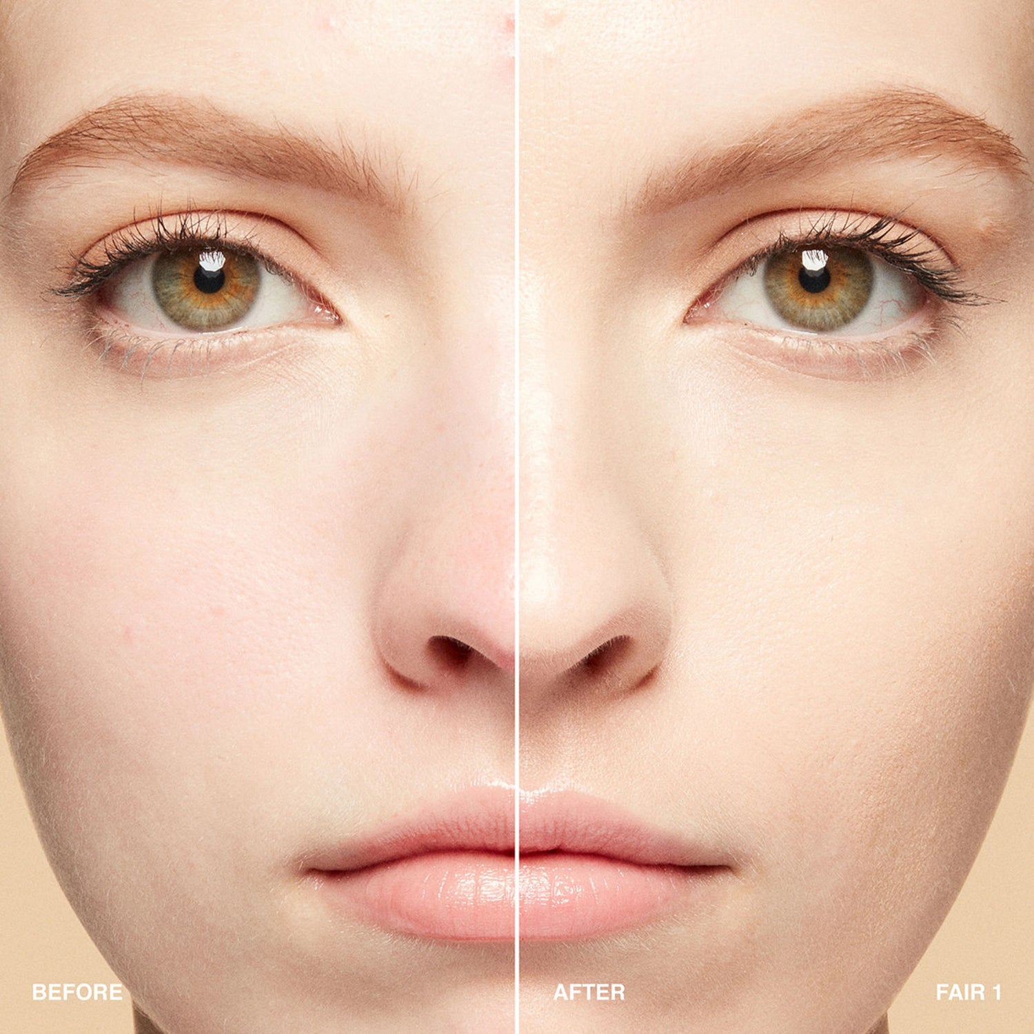 Bobbi Brown Vitamin Enriched Hydrating Skin Tint SPF 15 with Hyaluronic Acid Color/Shade variant: Fair 1 before and after image . This product is for light complexions