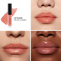 Laura Mercier Lip Glacé Lip Gloss Color/Shade variant: Melon Sorbet model image . This product is in the color coral