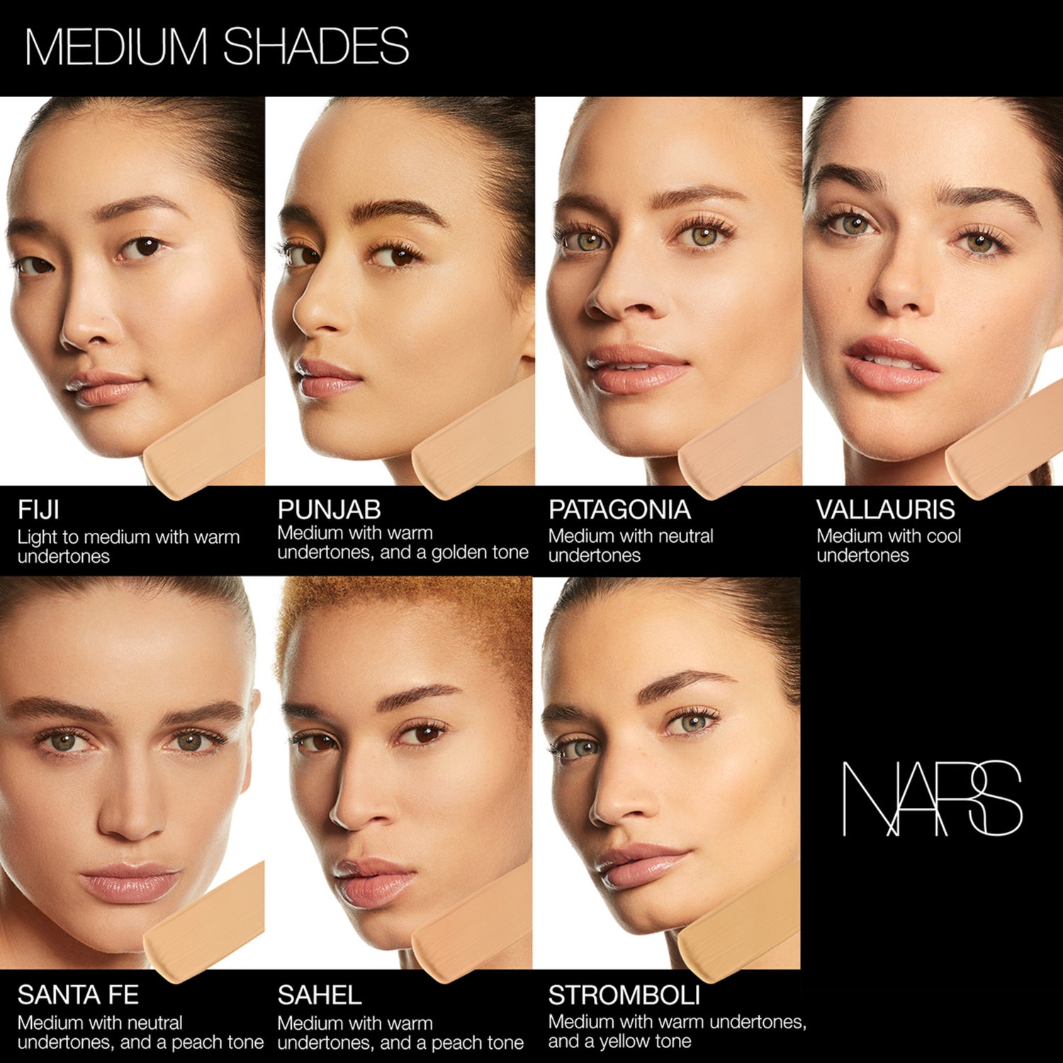 Nars Soft Matte Complete Foundation Color/Shade variant: Punjab shade comparison image 2 . This product is for medium warm complexions
